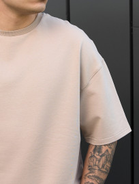 Koszulka Staff beige oversize premium