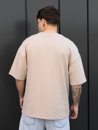 Koszulka Staff beige oversize premium