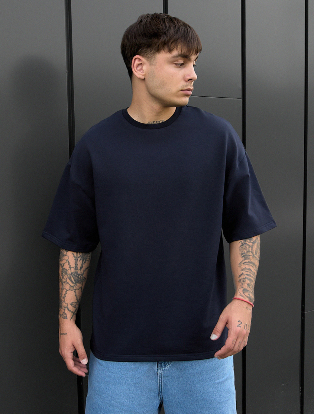 Koszulka Staff navy oversize premium