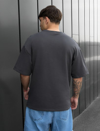 Koszulka Staff dark gray oversize premium
