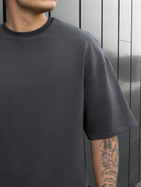 Koszulka Staff dark gray oversize premium