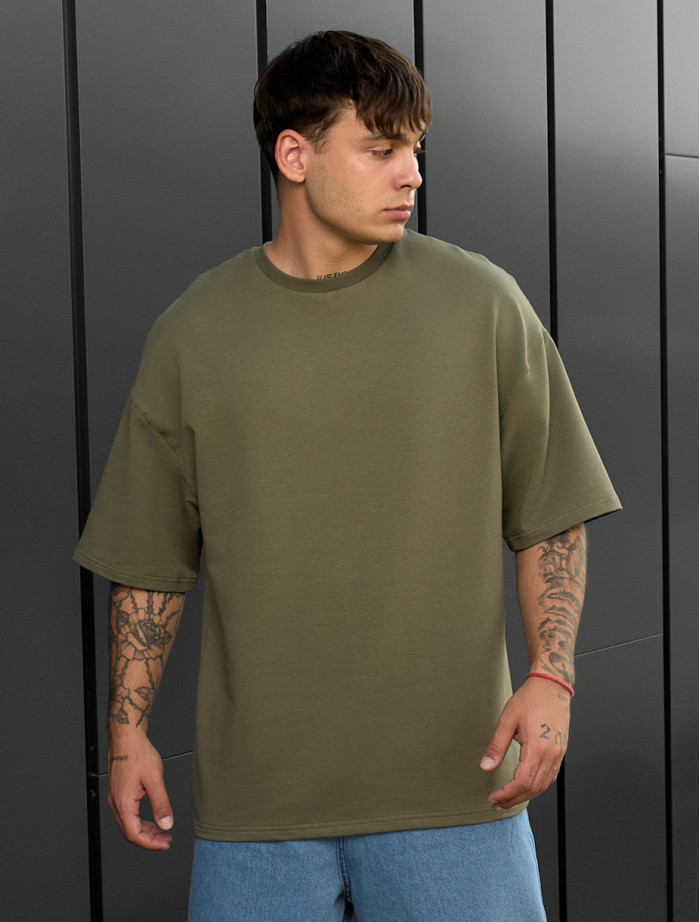 Koszulka Staff khaki oversize premium
