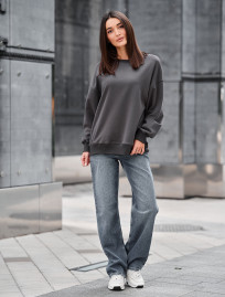 Bluza Staff s dark gray oversize