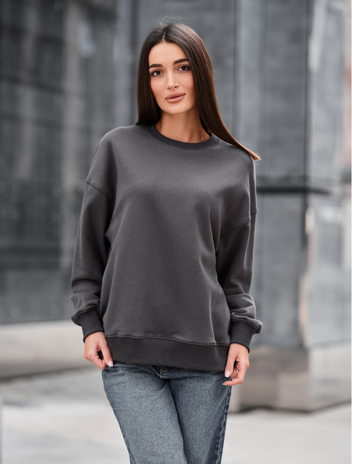 Bluza Staff s dark gray oversize