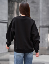 Bluza Staff black oversize fleece