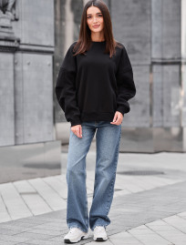 Bluza Staff black oversize fleece