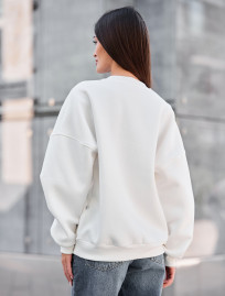 Bluza Staff white oversize fleece