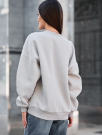 Bluza Staff light gray oversize fleece