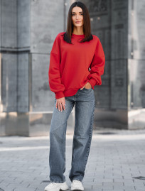 Bluza Staff red oversize fleece