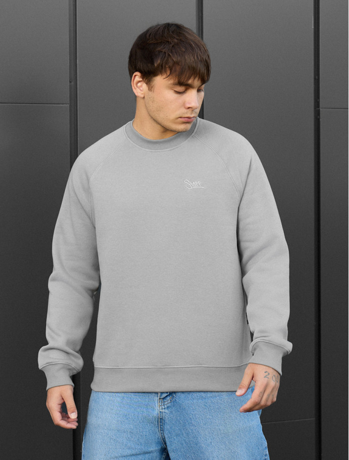 Bluza Staff light gray logo fleece