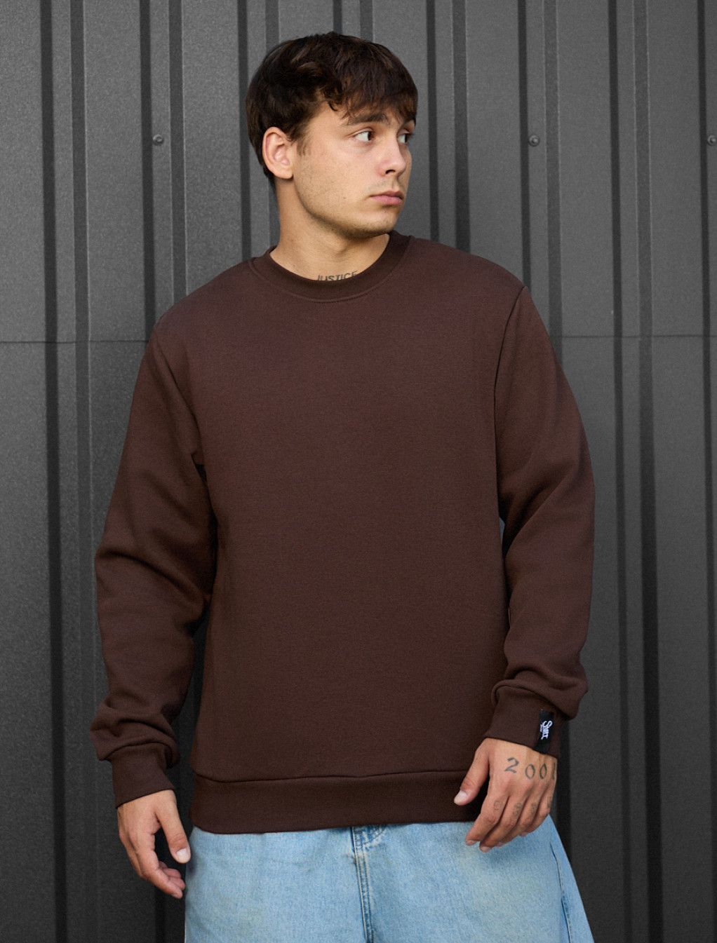 Bluza Staff brown basic fleece