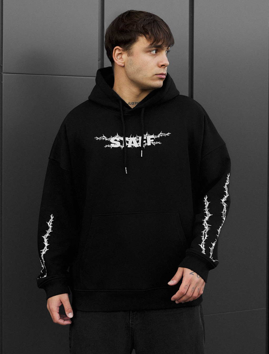 Bluza Staff logo & wire oversize reflective fleece
