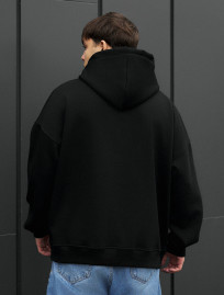 Bluza Staff logo black oversize fleece