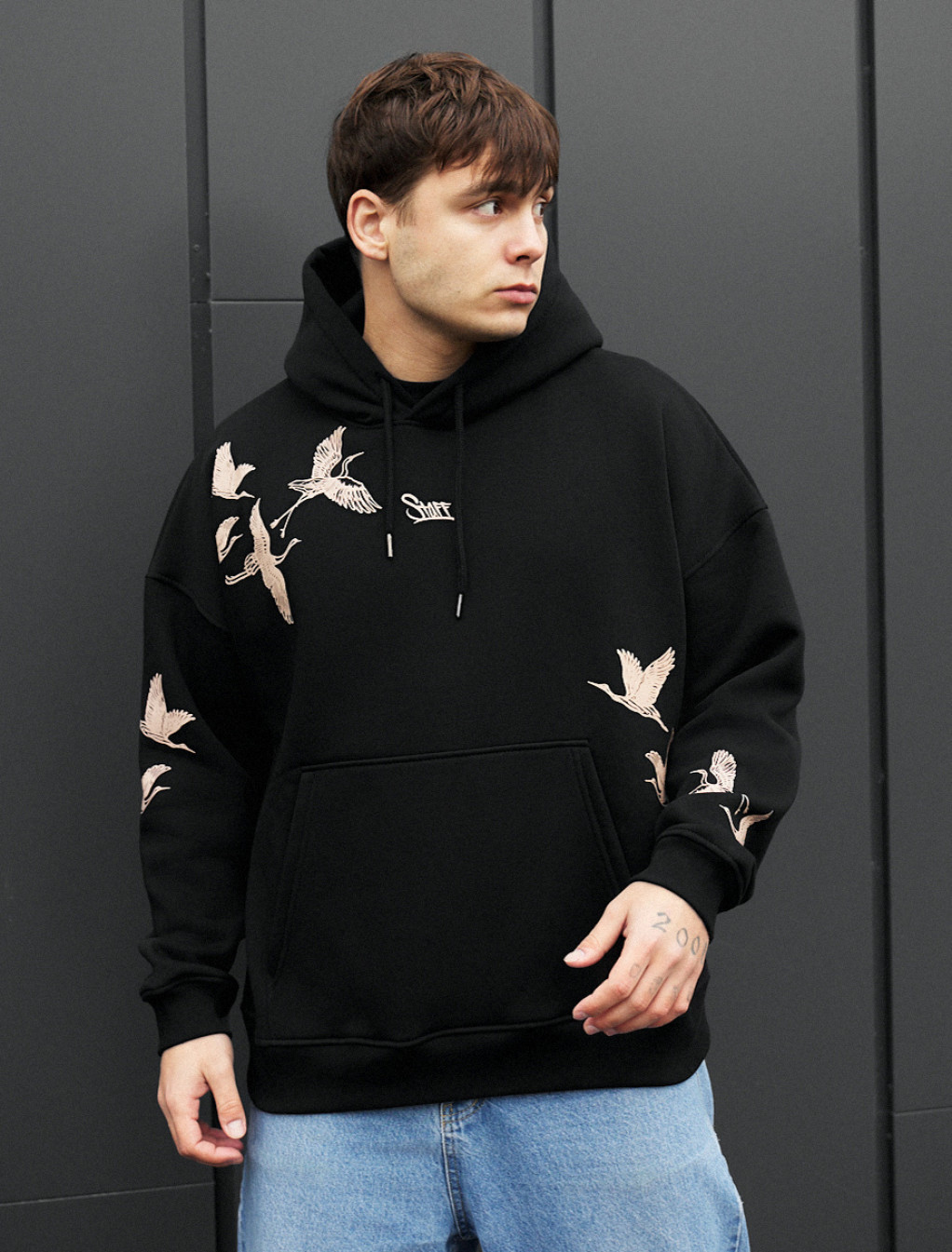 Bluza Staff logo & birds oversize fleece