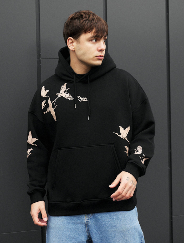 Bluza Staff logo & birds oversize fleece