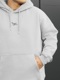 Bluza Staff logo light gray oversize fleece