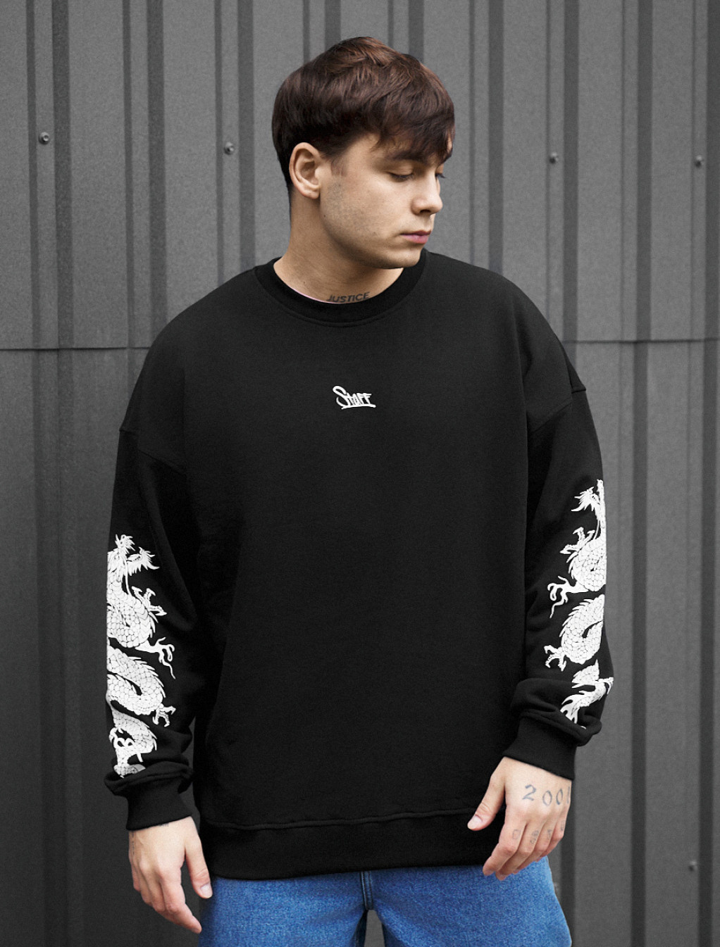 Bluza Staff logo & drago oversize