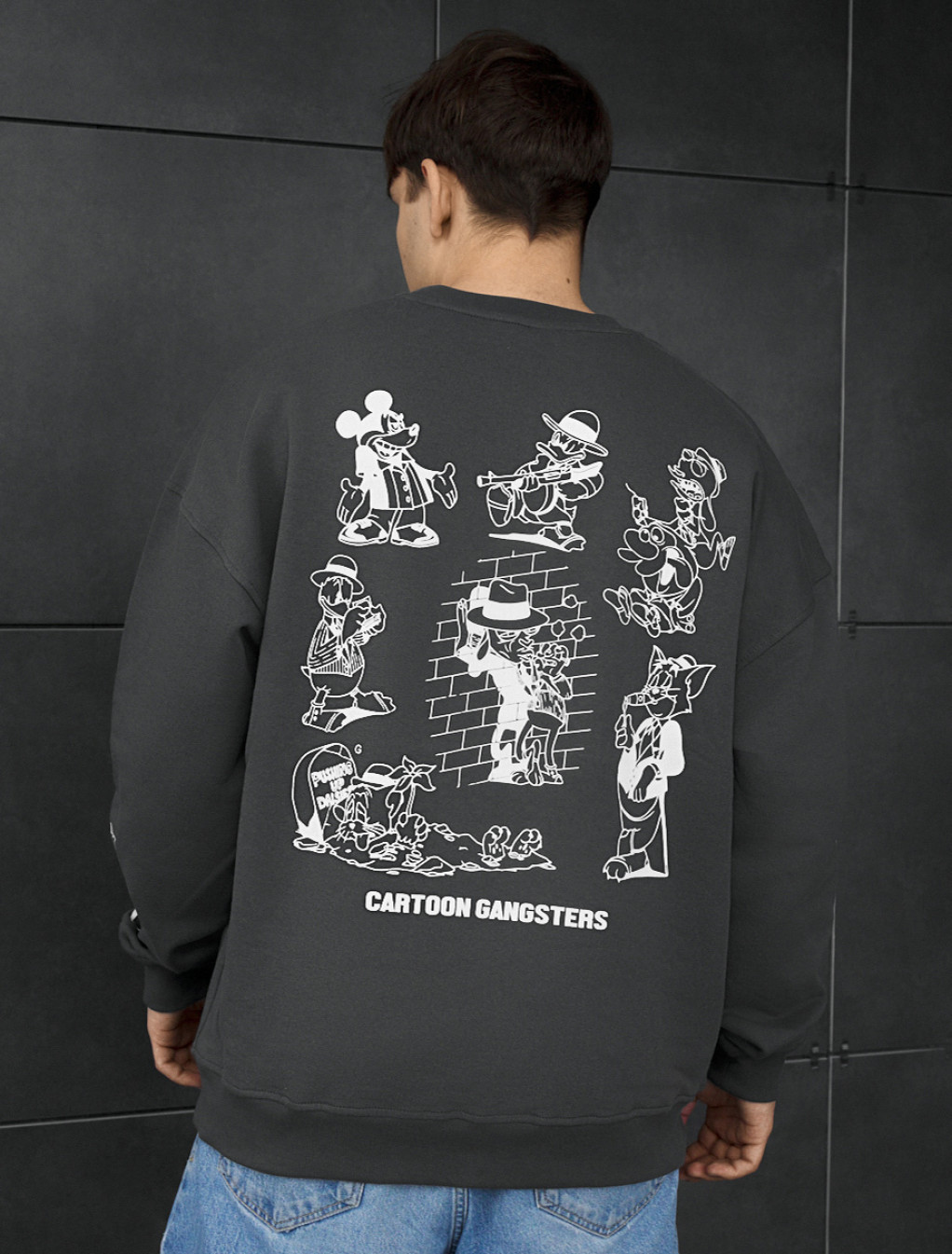 Bluza Staff cartoon oversize