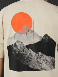 Koszulka Staff logo & mountain oversize