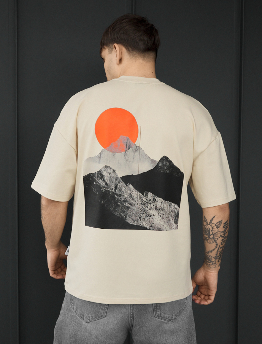 Koszulka Staff logo & mountain oversize