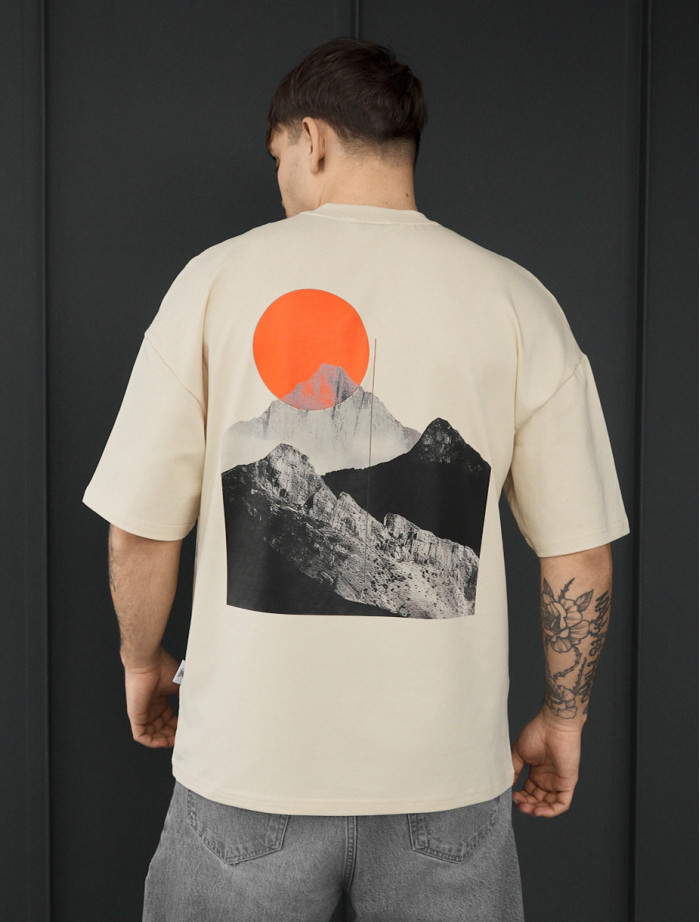 Koszulka Staff logo & mountain oversize