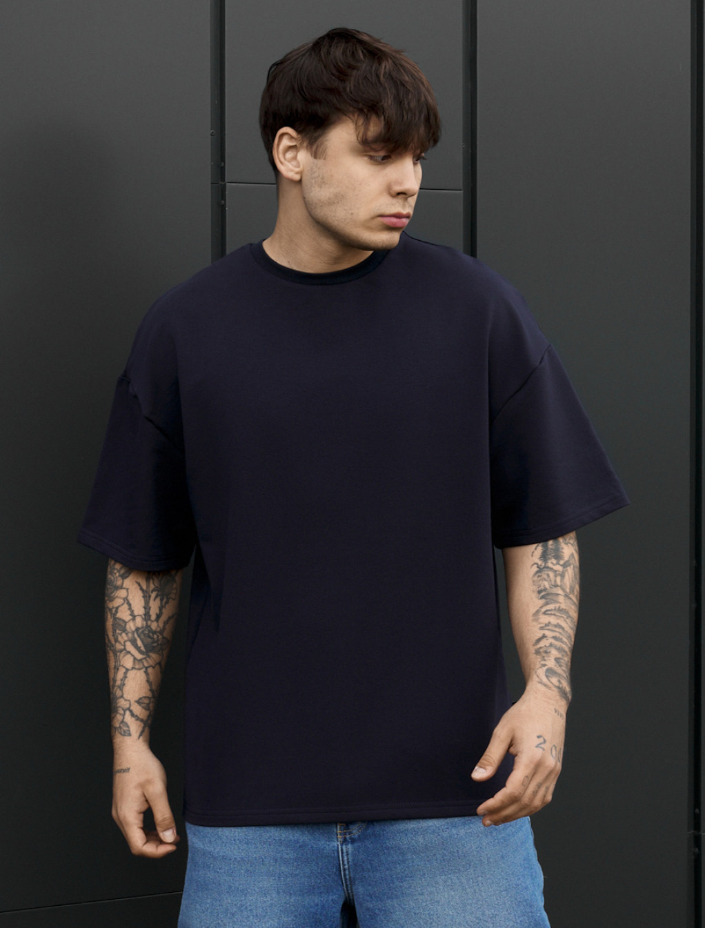 Koszulka Staff navy oversize premium