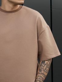 Koszulka Staff brown oversize premium