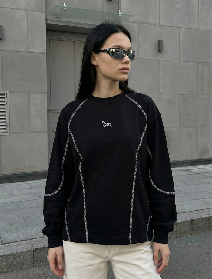 Longsleeve Staff fil logo black