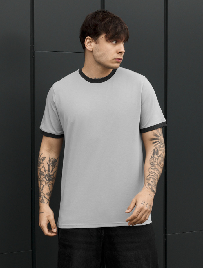Koszulka Staff lu light gray & graphite