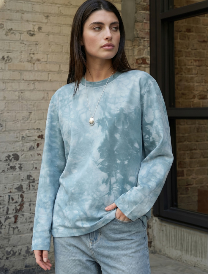 Longsleeve Staff hit blue & gray