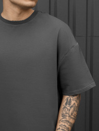 Koszulka Staff dark gray oversize premium