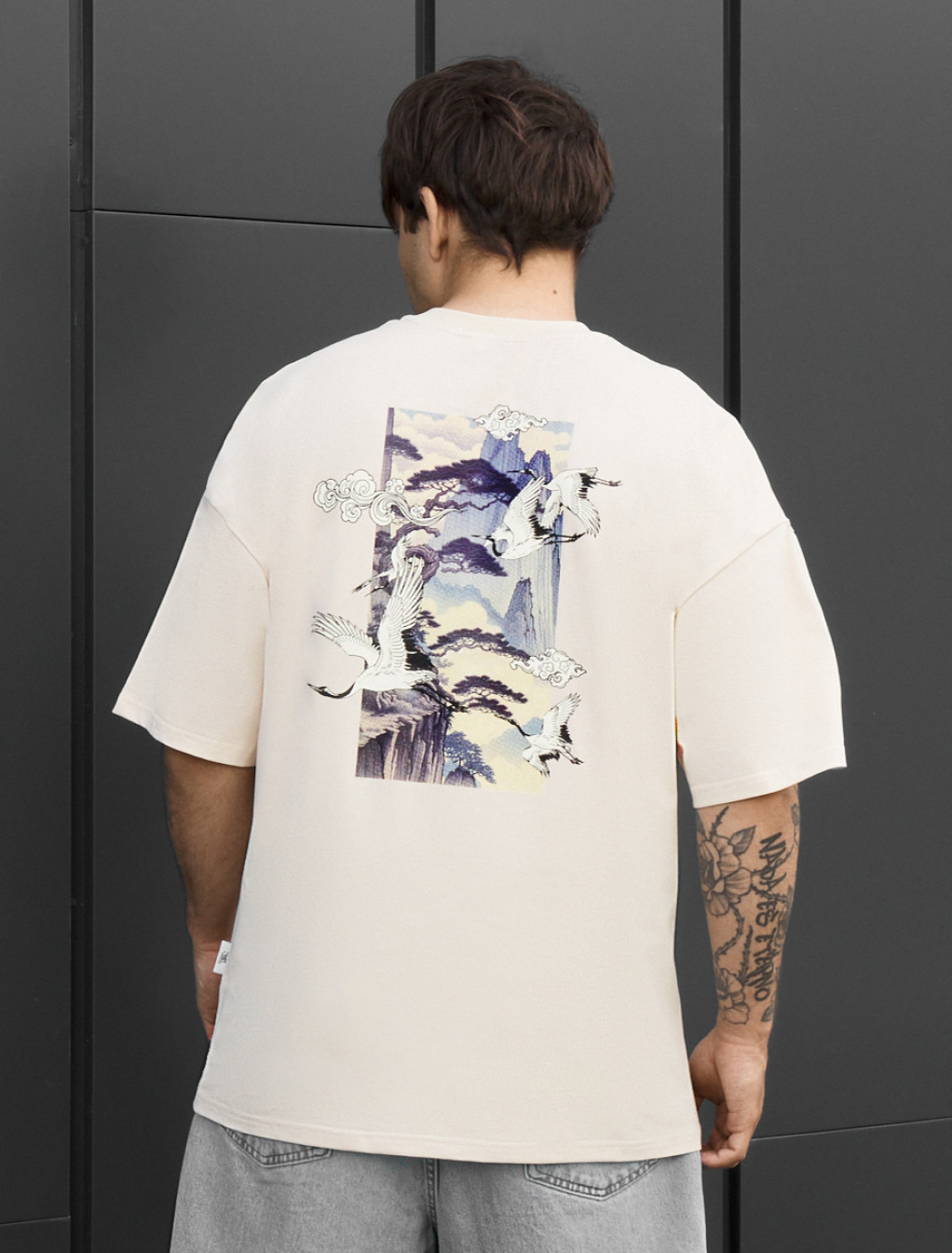 Koszulka Staff birds & mountains oversize
