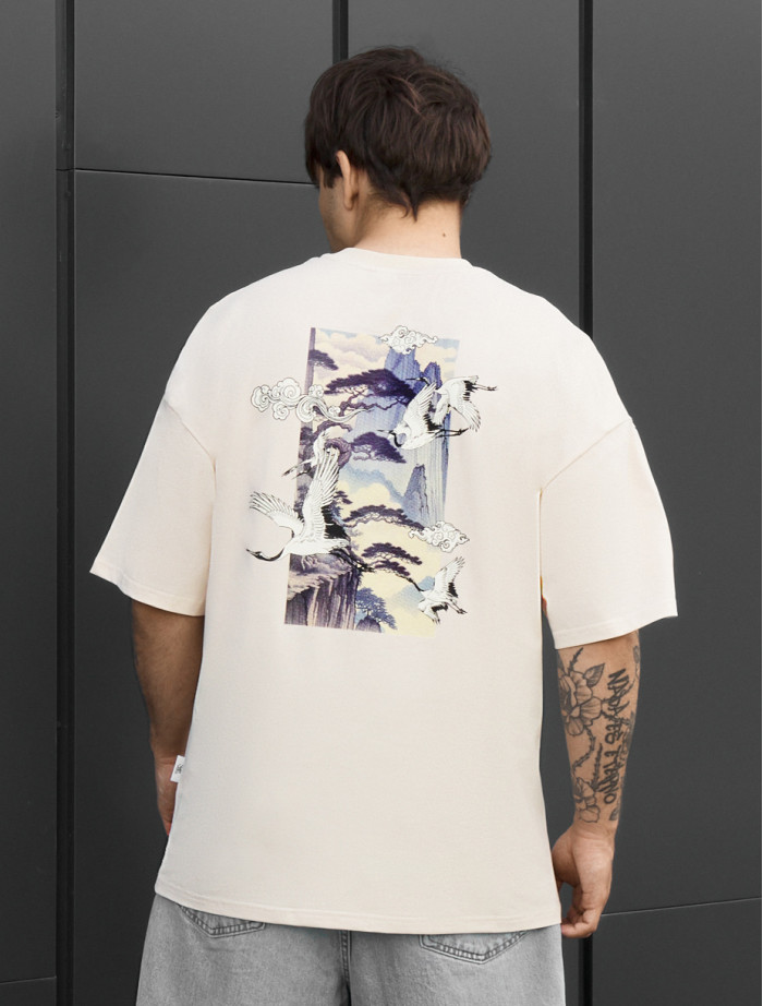 Koszulka Staff birds & mountains oversize