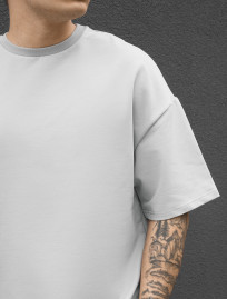 Koszulka Staff light gray oversize premium