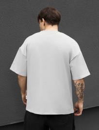 Koszulka Staff light gray oversize premium
