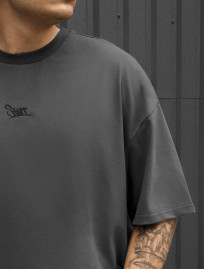 Koszulka Staff logo dark gray oversize