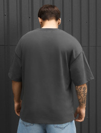 Koszulka Staff logo dark gray oversize
