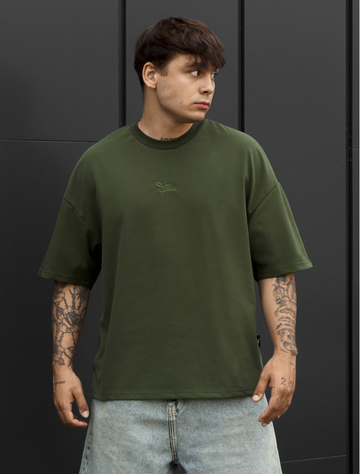 Koszulka Staff logo khaki oversize