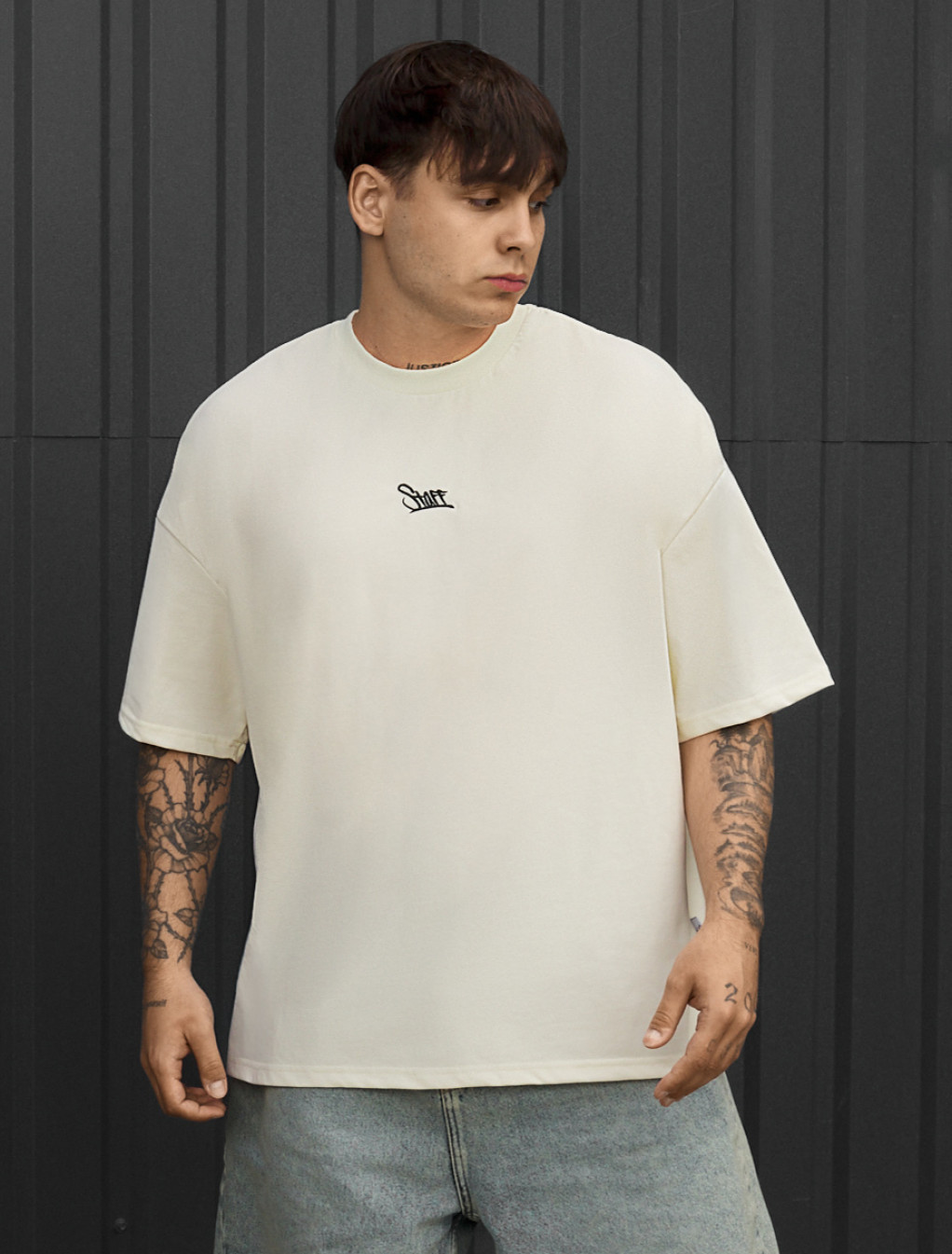 Koszulka Staff logo milk oversize