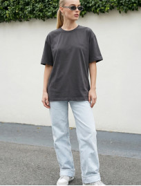 Koszulka Staff logo dark gray oversize