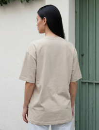 Koszulka Staff logo light beige oversize