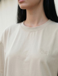 Koszulka Staff logo light beige oversize