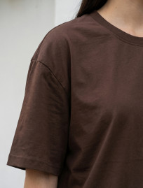 Koszulka Staff logo dark brown oversize