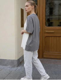 Koszulka Staff light & dark gray oversize