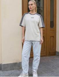Koszulka Staff light & dark gray oversize