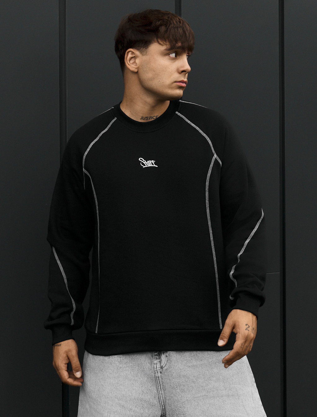 Bluza Staff black logo fleece