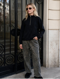 Olimpijka Staff jun black oversize fleece