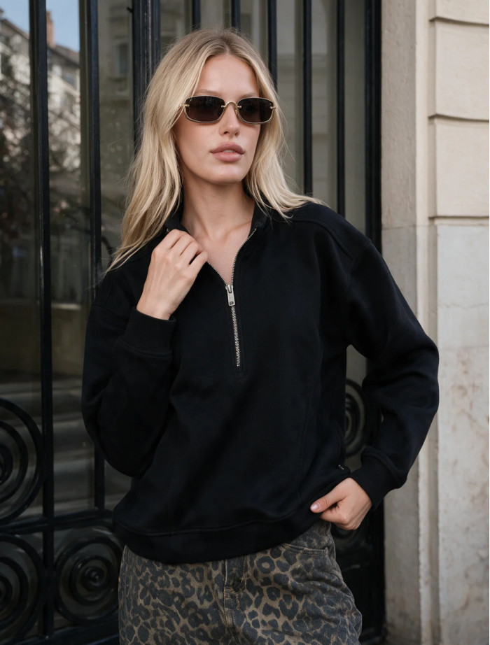 Olimpijka Staff jun black oversize fleece