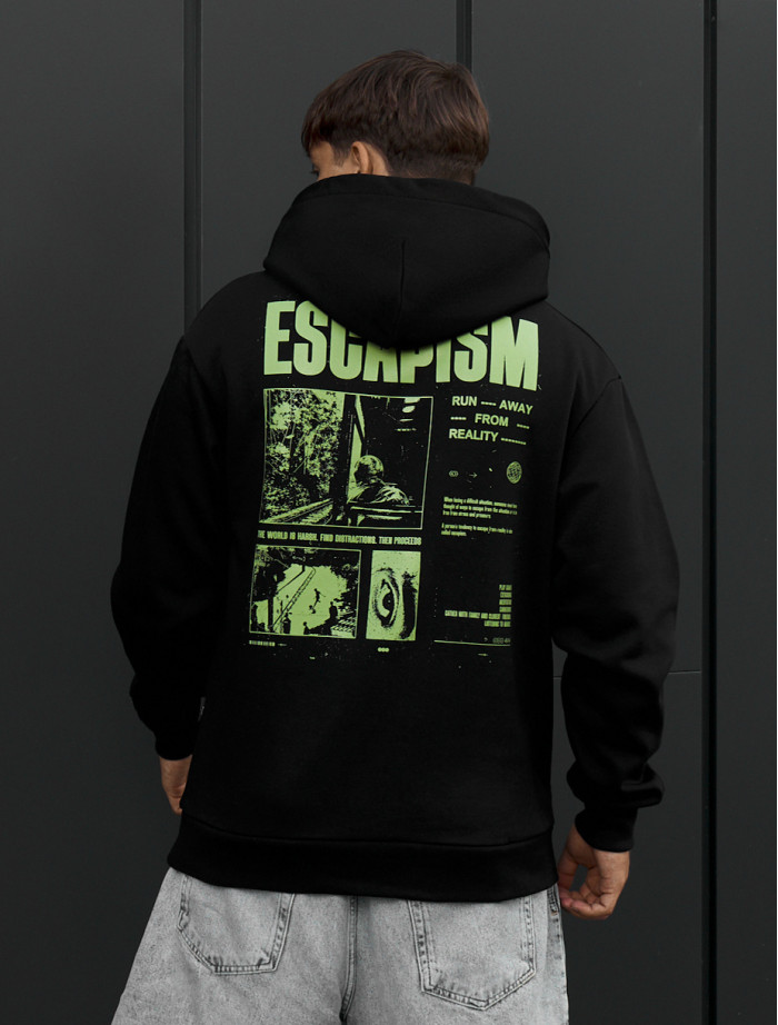 Bluza Staff esca black oversize fleece