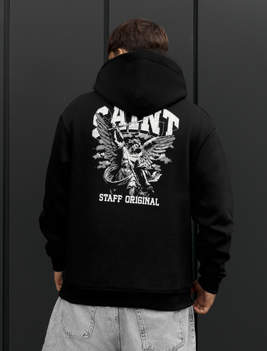 Bluza Staff saint black oversize fleece